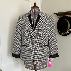Women’s 9&Co. Suit Separates Houndstooth Jacket/Blazer NWT